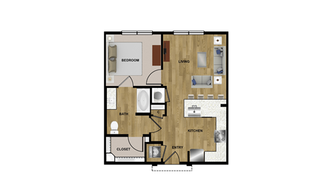 A2a Floor Plan at Brixton South Shore, Austin